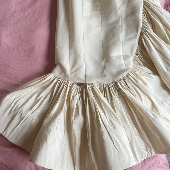 Rosie Assoulin Whoopsy Daisy Wedding Dress Ruffle Skirt Silk Faille - Picture 10 of 12